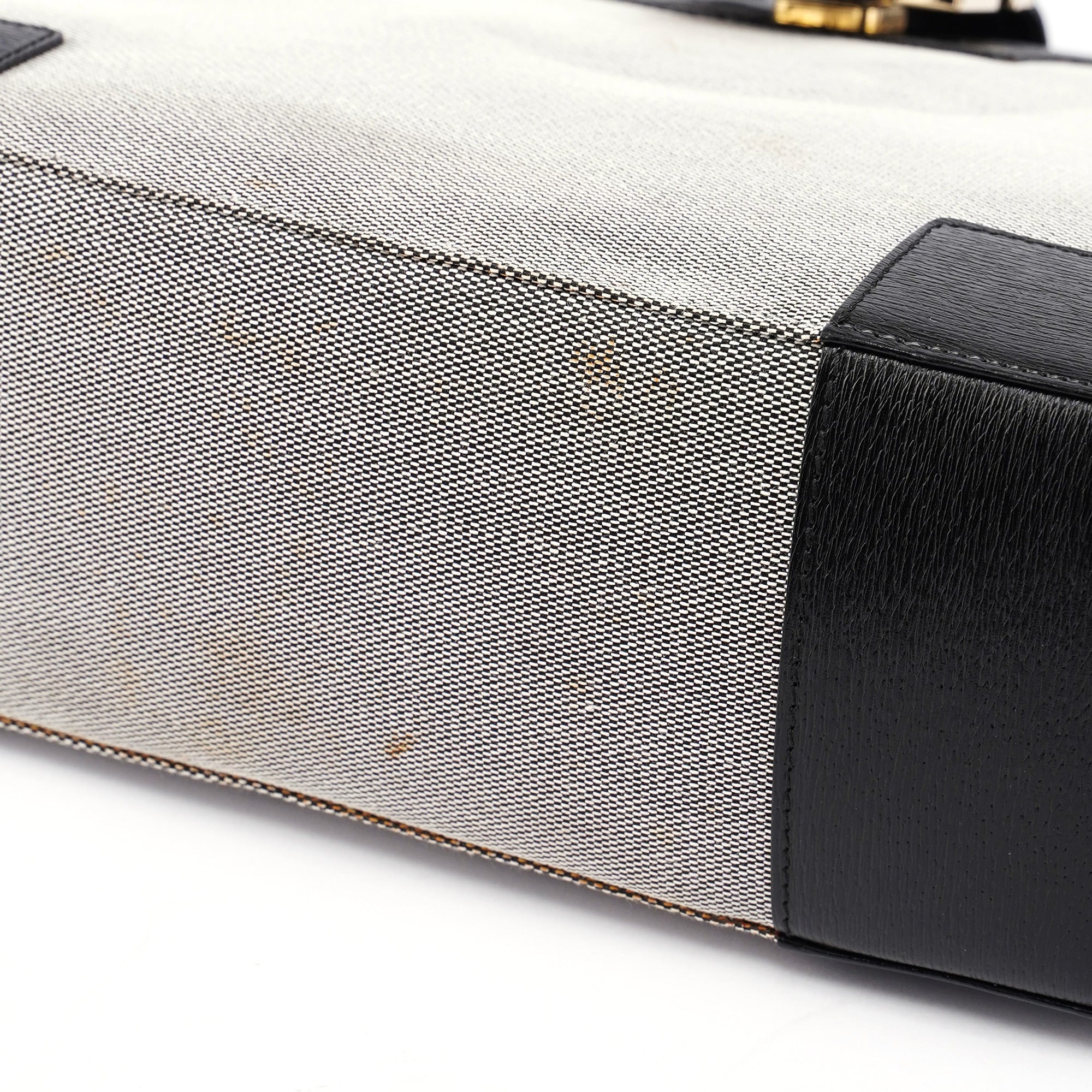 Gucci Beige Canvas Gold Square G Tote