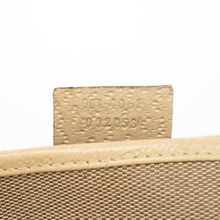 Gucci Beige Canvas Jackie Bamboo Shoulder Bag