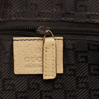 Gucci Beige Canvas Jackie Bamboo Shoulder Bag