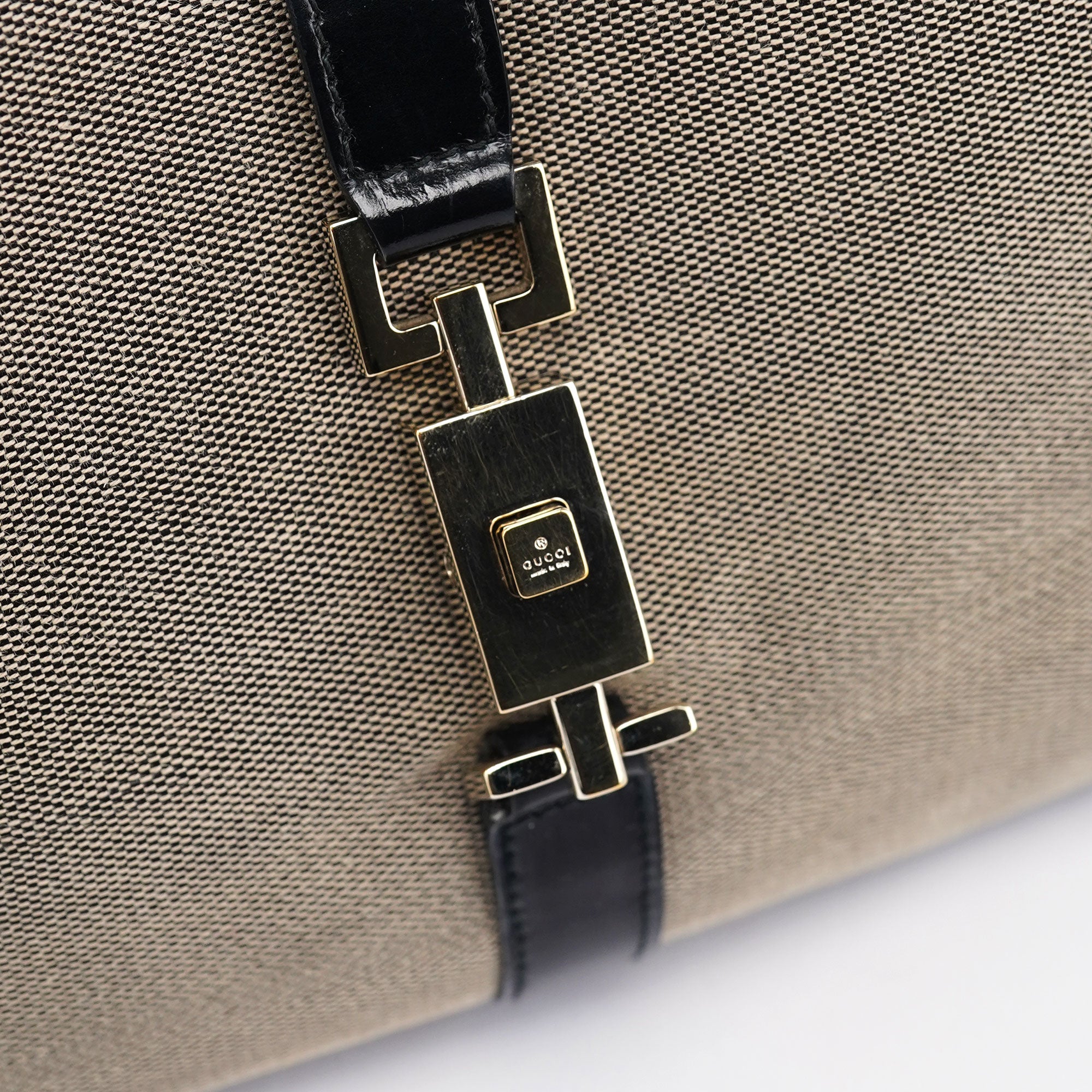 Gucci Sac porté épaule Jackie en toile beige
