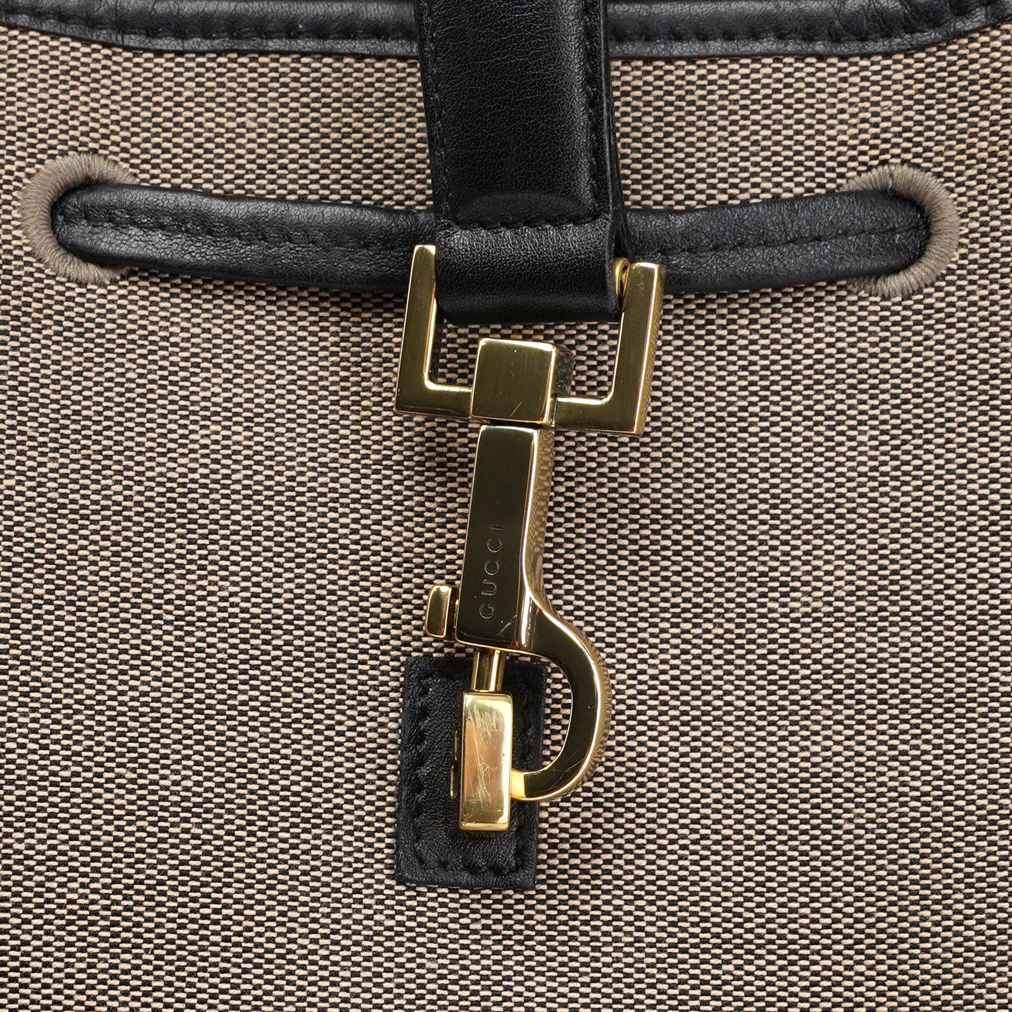 Gucci Beige Canvas Jackie Shoulder Bag