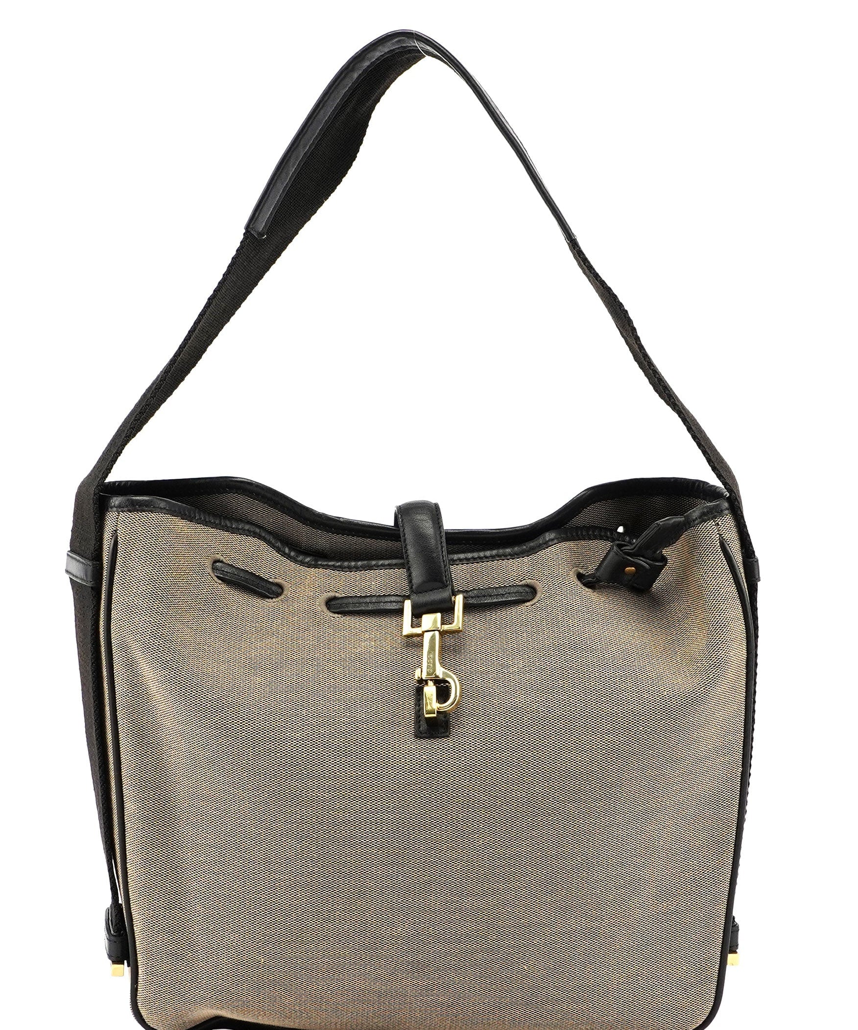 Gucci Beige Canvas Jackie Shoulder Bag