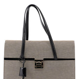 Gucci Beige Canvas Keylock Shoulder Bag