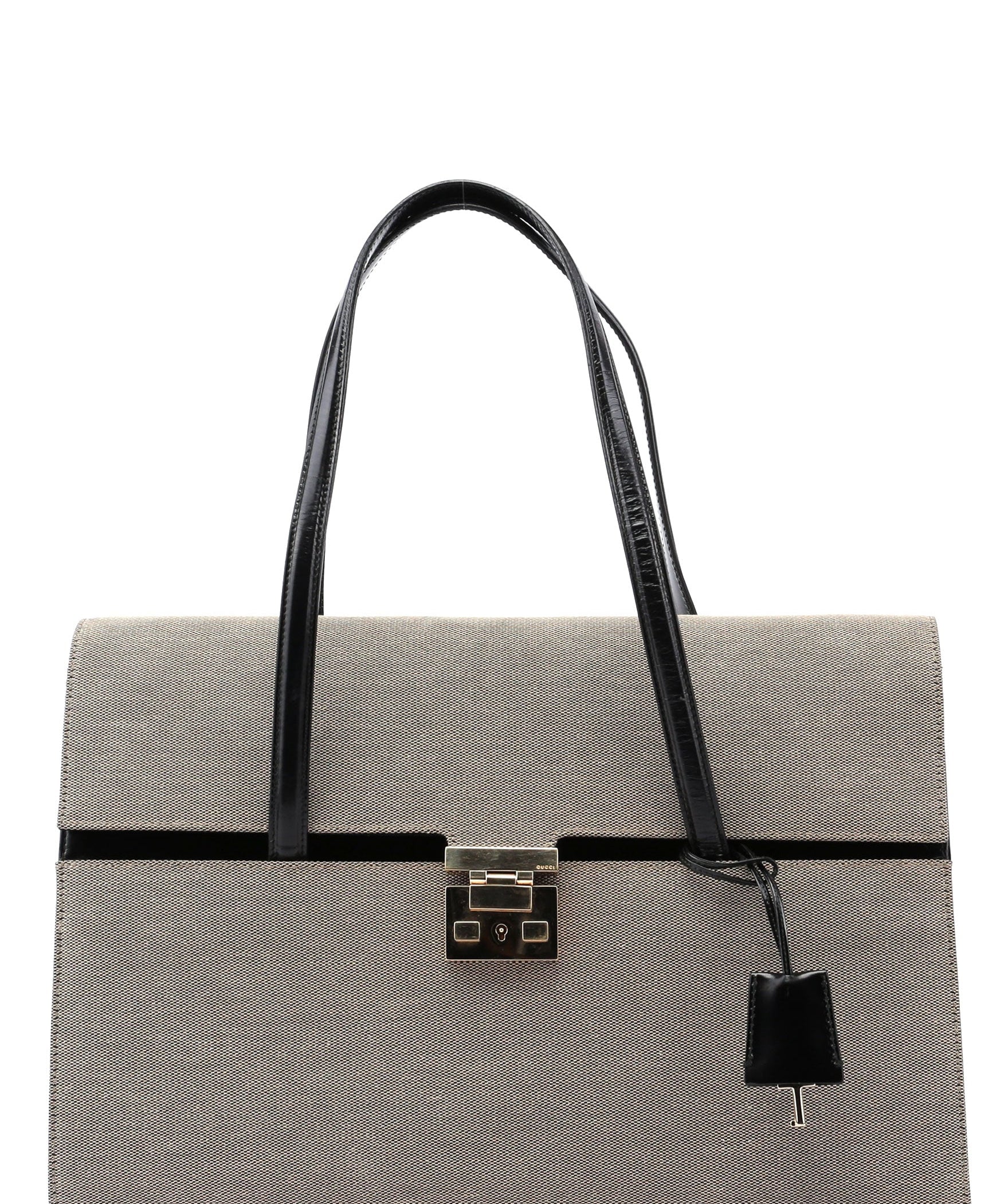 Gucci Beige Canvas Keylock Tote