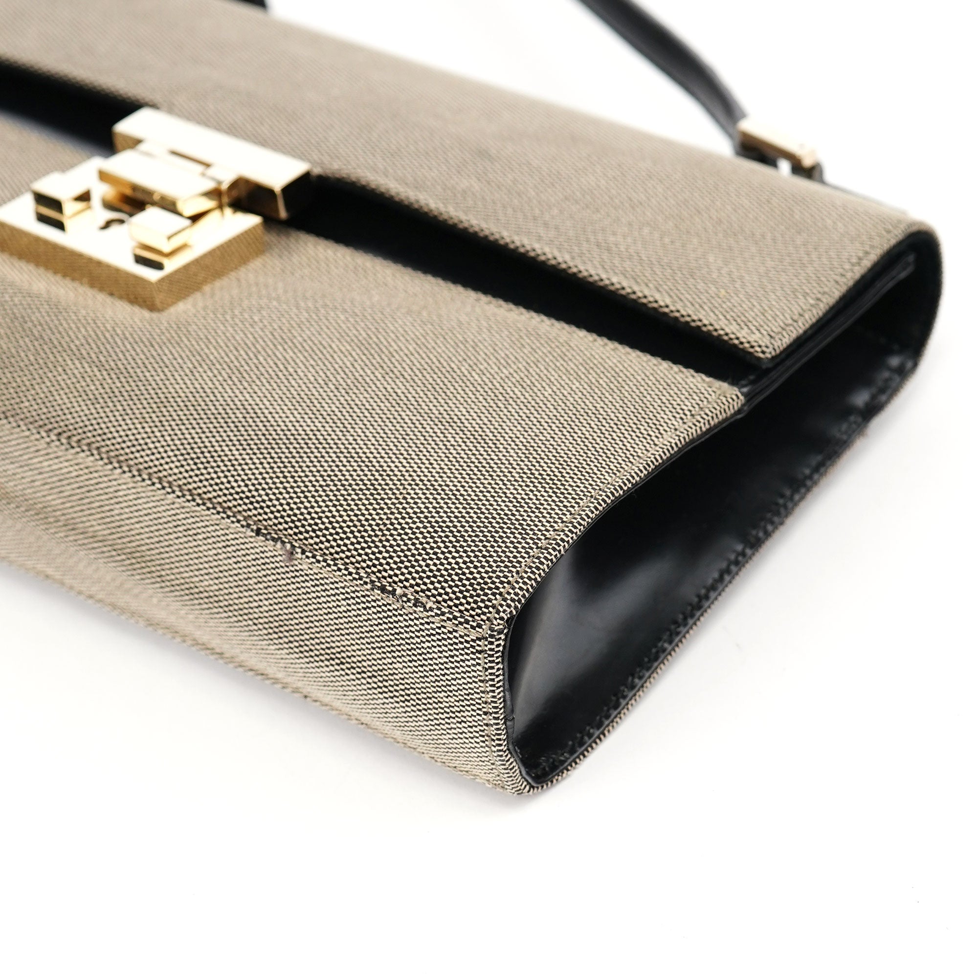 Gucci Lady Lock Schultertasche aus beigem Canvas