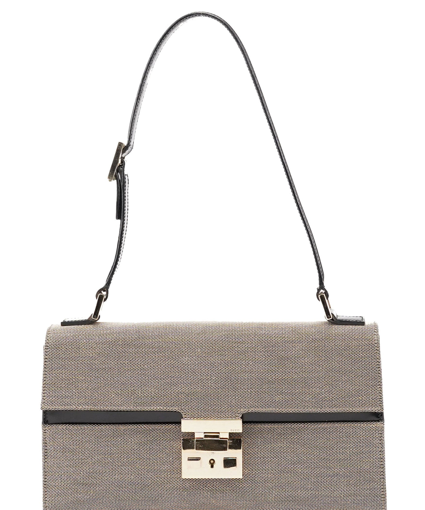 Gucci Beige Canvas Lady Lock Shoulder Bag