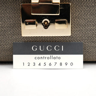 Gucci Beige Canvas Lady Lock Shoulder Bag