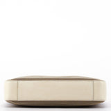 Gucci Schultertasche aus Canvas in Beige mit silberfarbener Kette
