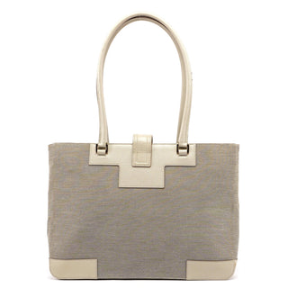 Gucci Beige Canvas Square G Tote Bag