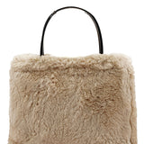 Gucci Beige Fur Horsebit Tote Bag