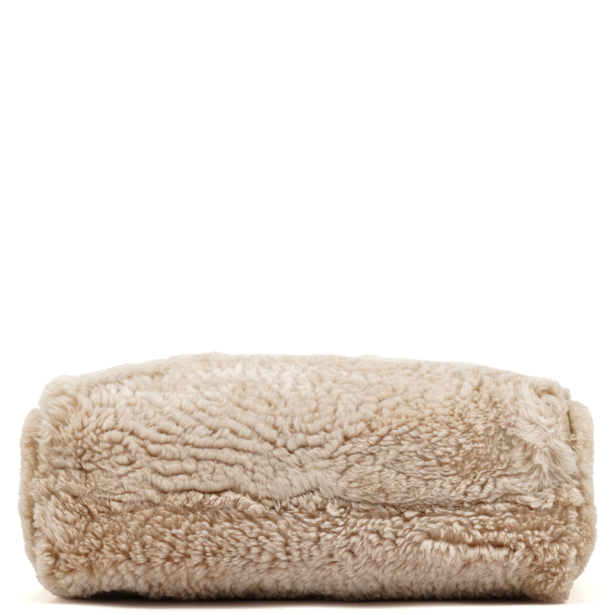 Gucci Beige Fur Horsebit Tote Bag