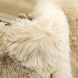 Gucci Beige Fur Horsebit Tote Bag