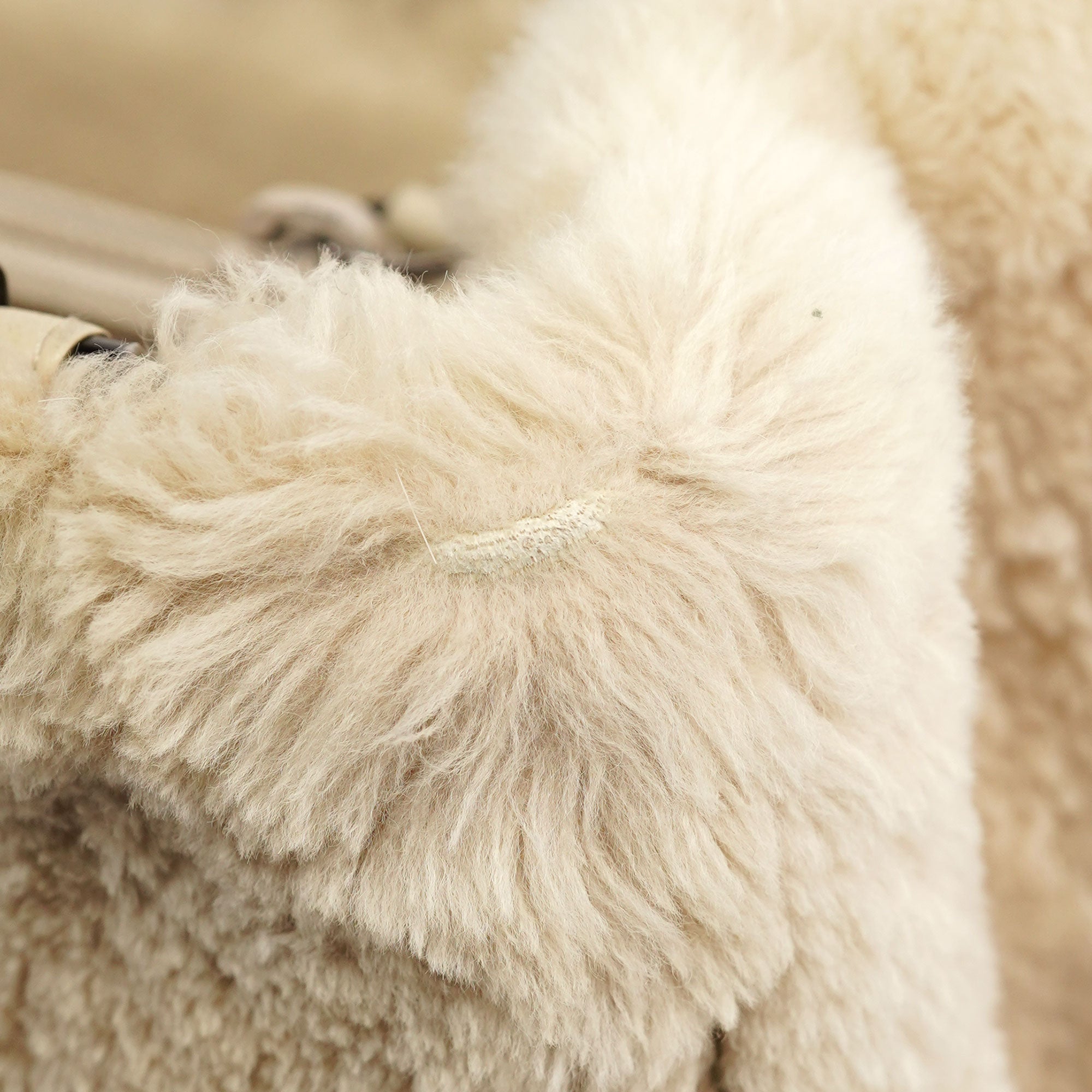 Gucci Beige Fur Horsebit Tote Bag