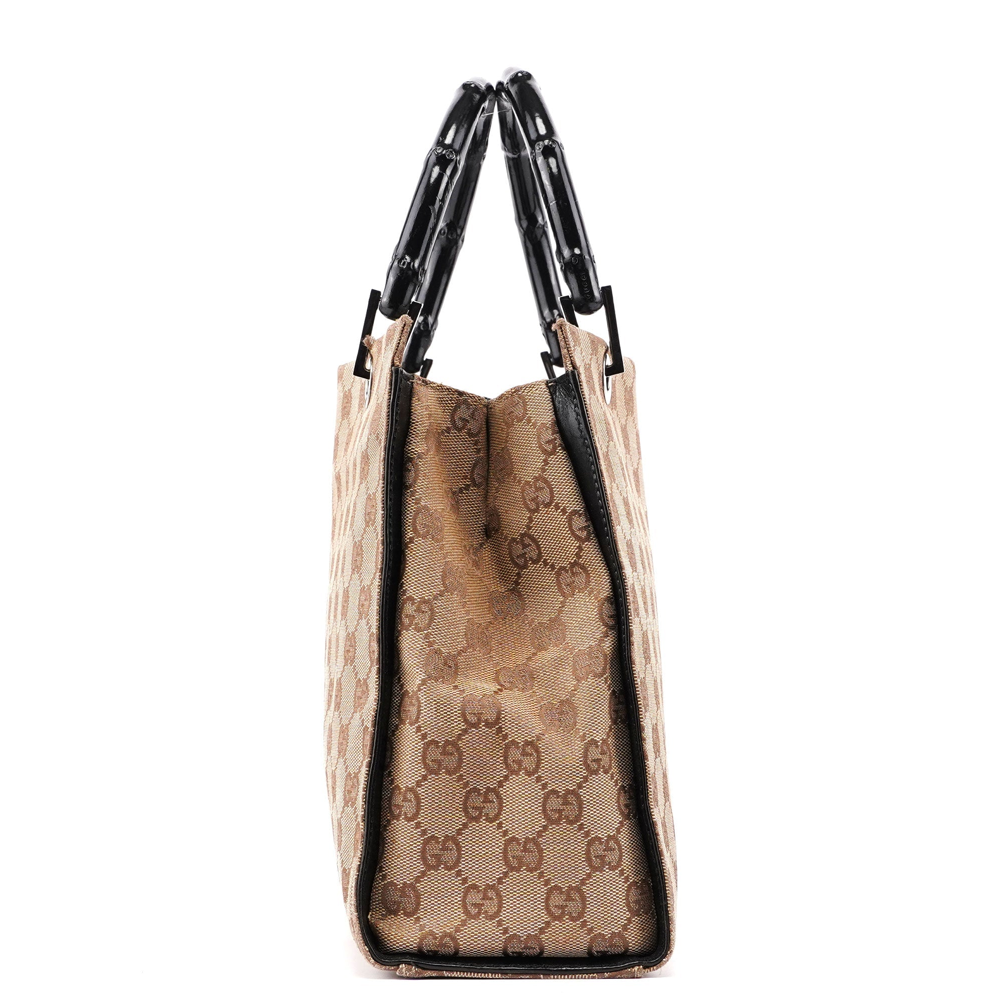 Gucci Sac cabas deux portés Bamboo en toile GG beige