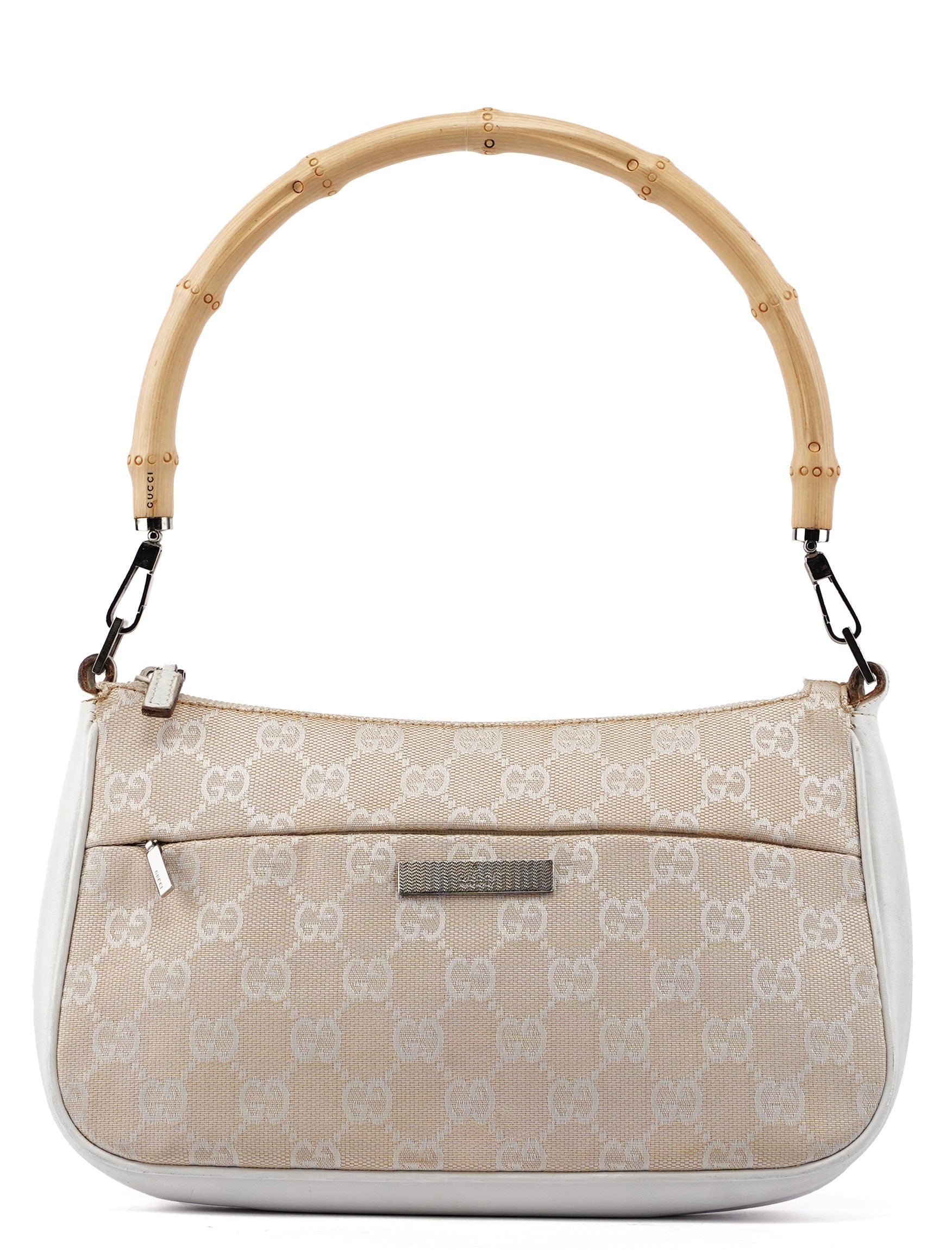 Gucci Beige GG Bamboo Shoulder Bag