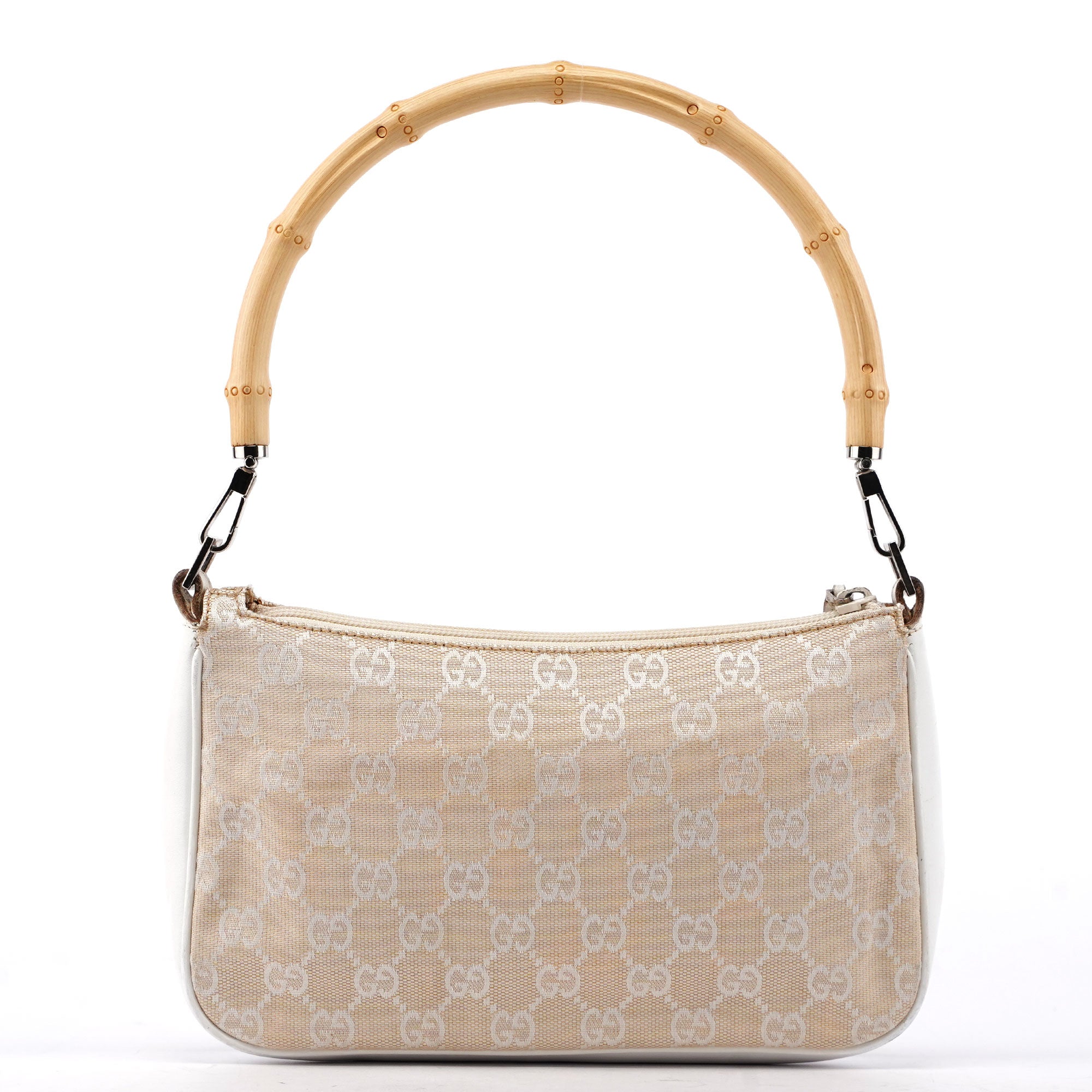 Gucci Beige GG Bamboo Shoulder Bag