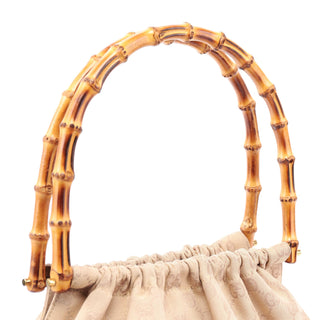 Gucci Beige GG Bamboo Top Handle Bag