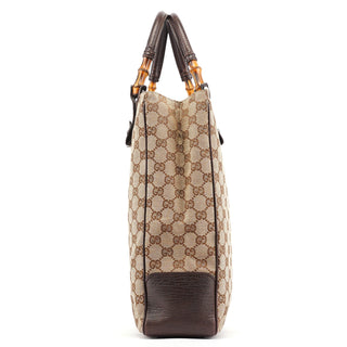Gucci Beige GG Bamboo Tote Bag