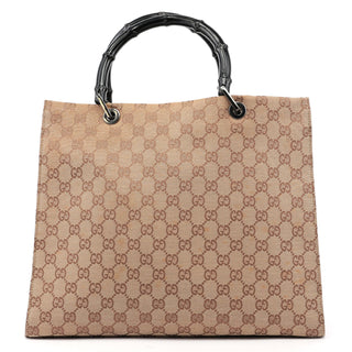 Gucci Beige GG Bamboo Tote Bag