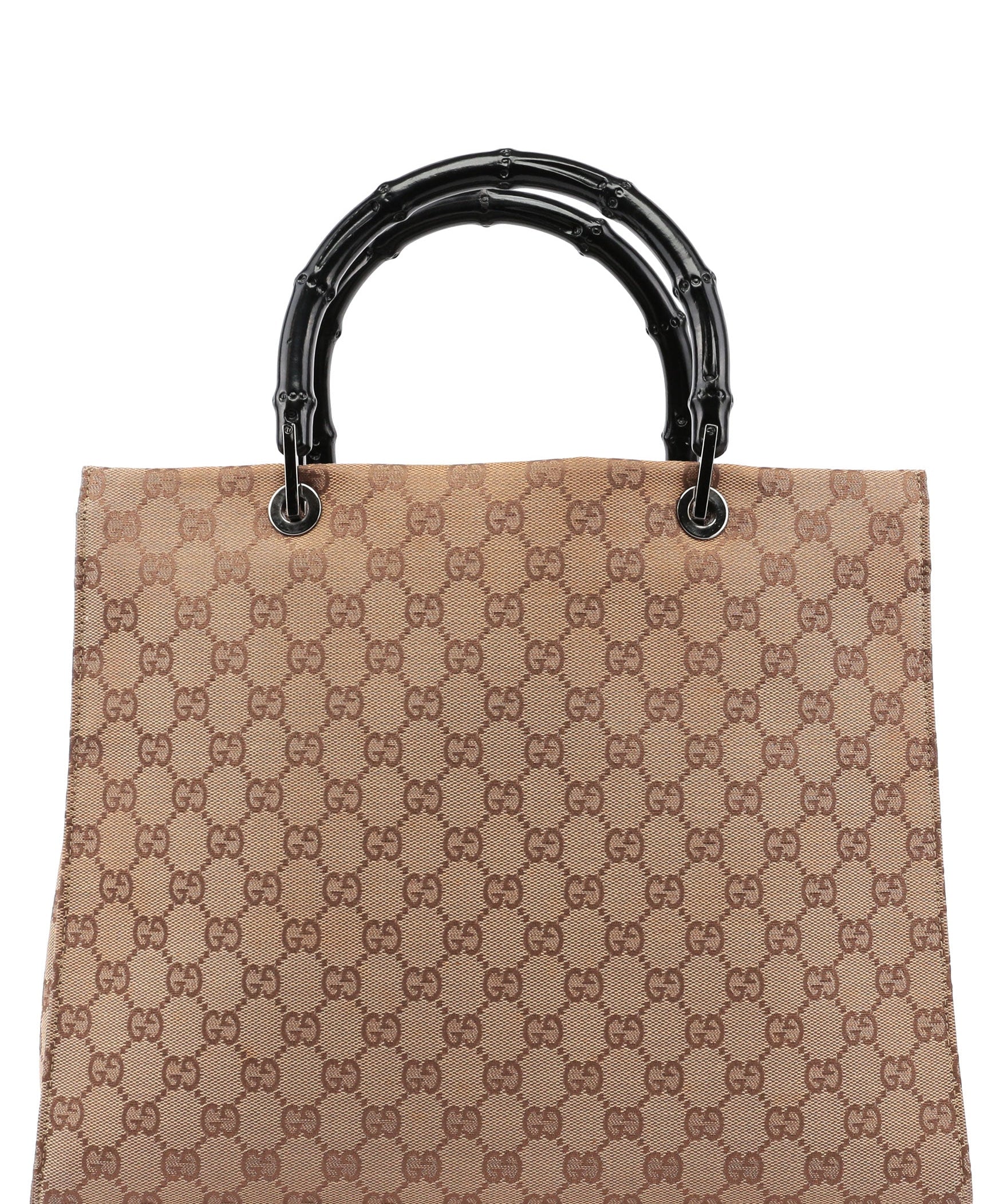 Gucci Beige GG Bamboo Tote Bag