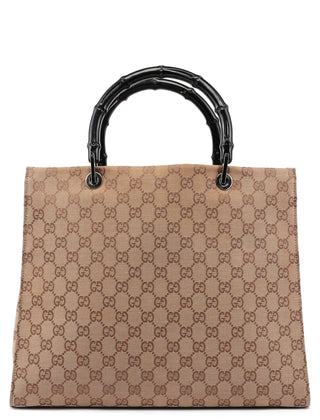 Gucci Beige GG Bamboo Tote Bag