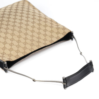 Gucci Beige GG Canvas Horsebit Shoulder Bag