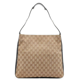 Gucci Beige GG Canvas Horsebit Shoulder Bag