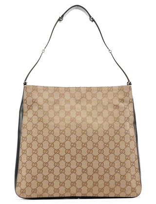 Gucci Beige GG Canvas Horsebit Shoulder Bag