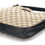 Gucci Schultertasche mit Kordelzug aus beigem GG Canvas