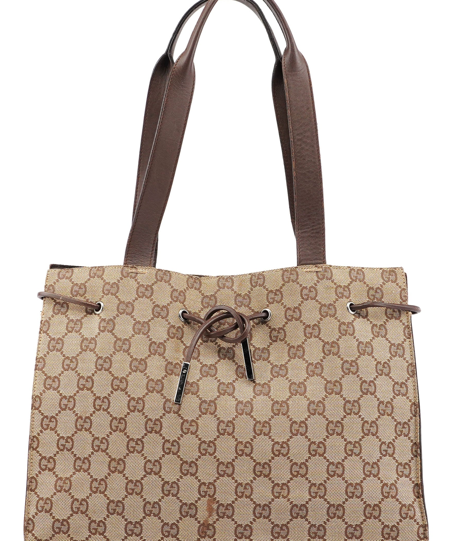 Gucci Beige GG Drawstring Tote