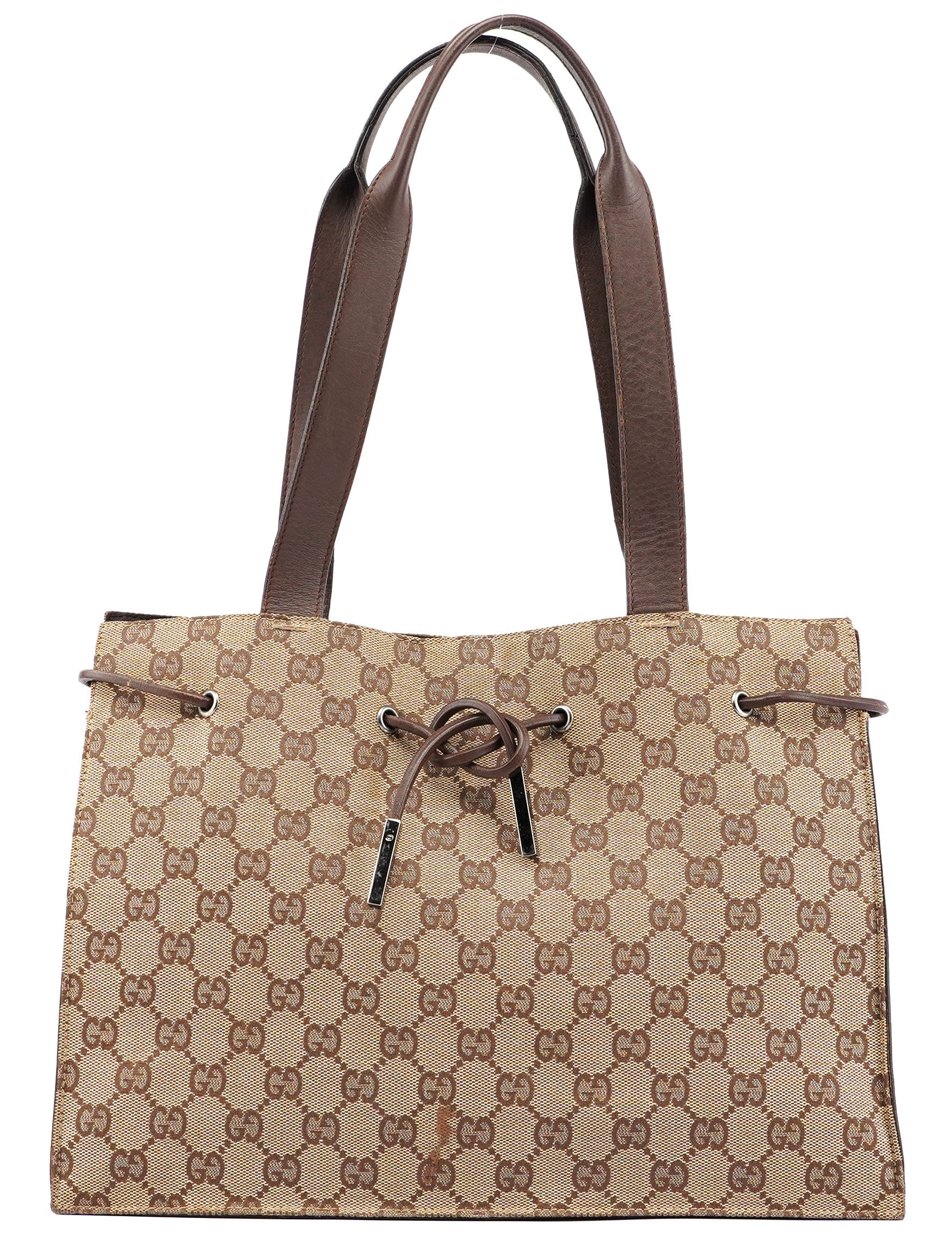 Gucci Beige GG Drawstring Tote