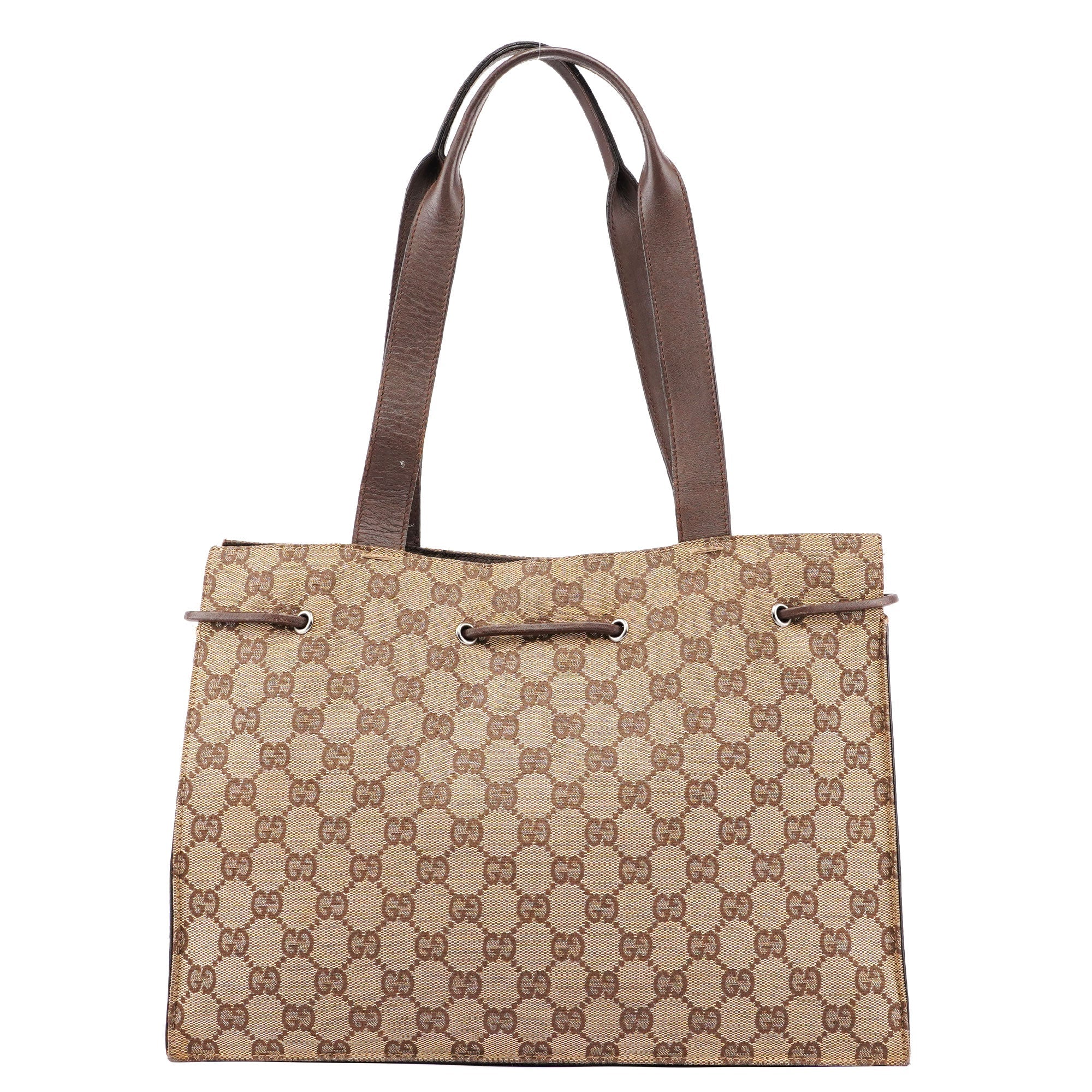 Gucci Beige GG Drawstring Tote