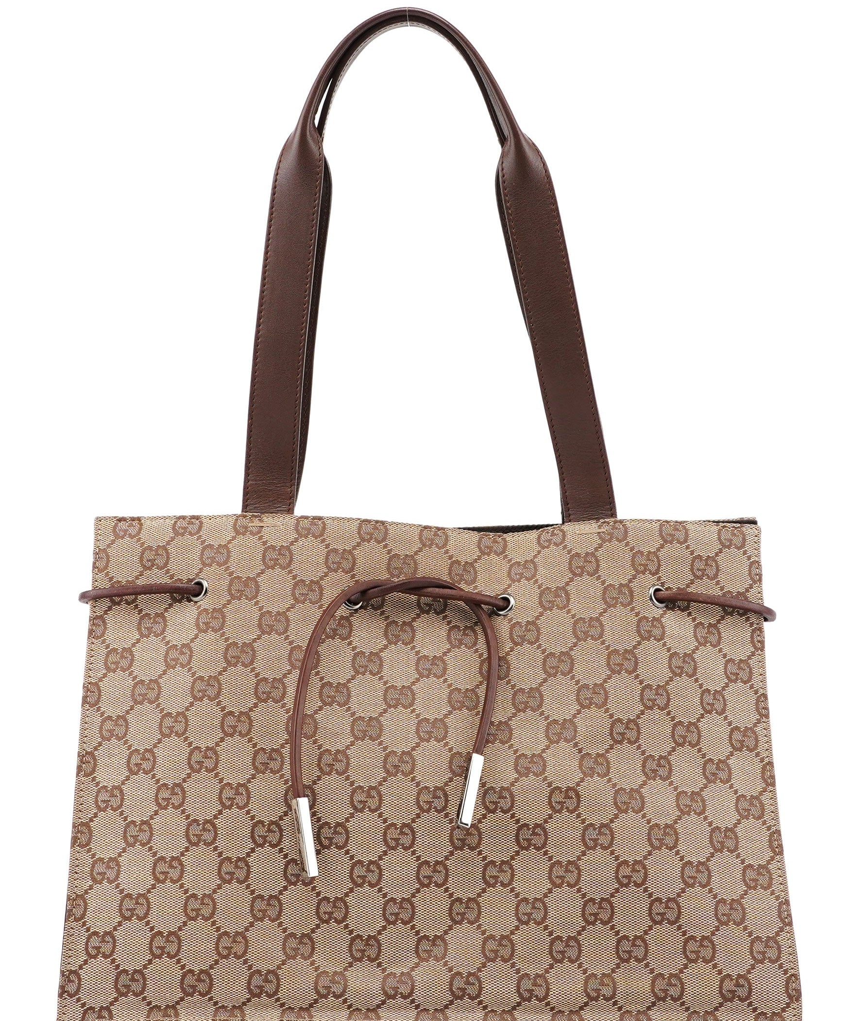 Gucci Beige GG Drawstring Tote
