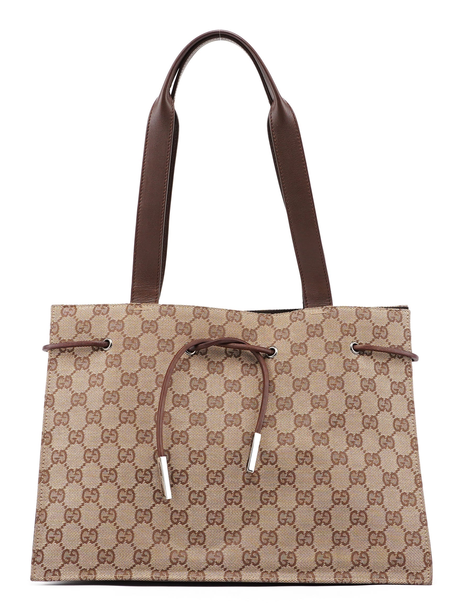 Gucci Beige GG Drawstring Tote