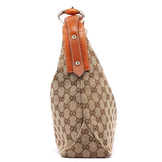 Gucci Beige GG Horsebit Hobo Shoulder Bag