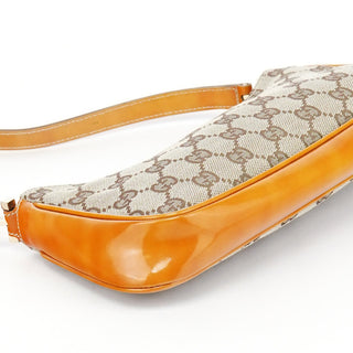 Gucci Beige GG Patent Leather Shoulder Bag