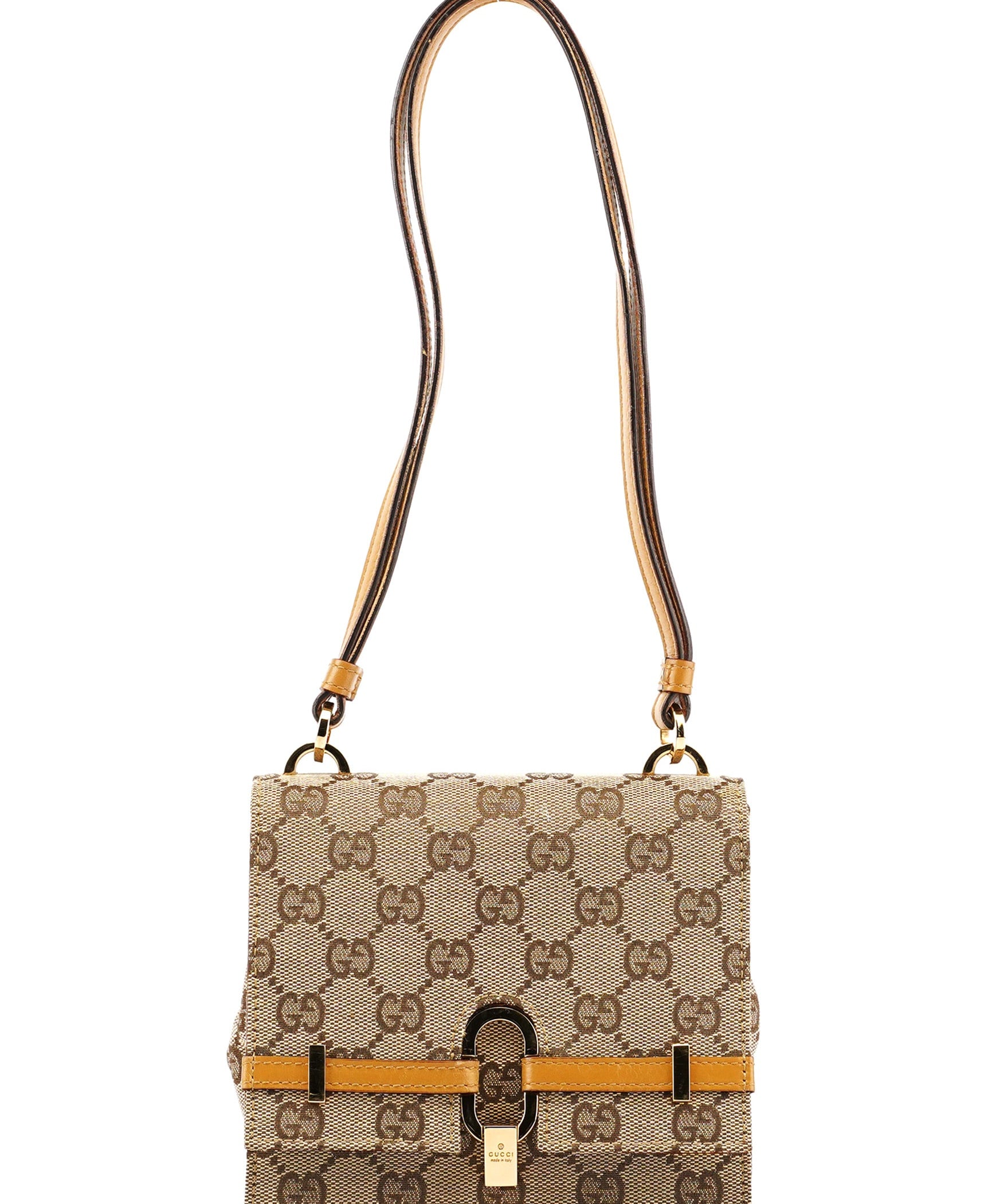 Gucci Torebka na ramię z beżowego płótna GG