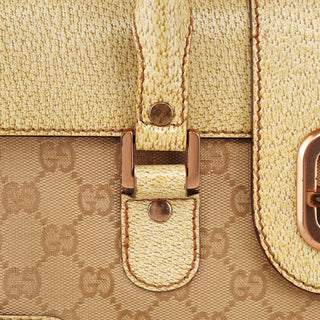 Gucci Beige GG Turnlock Tote Bag