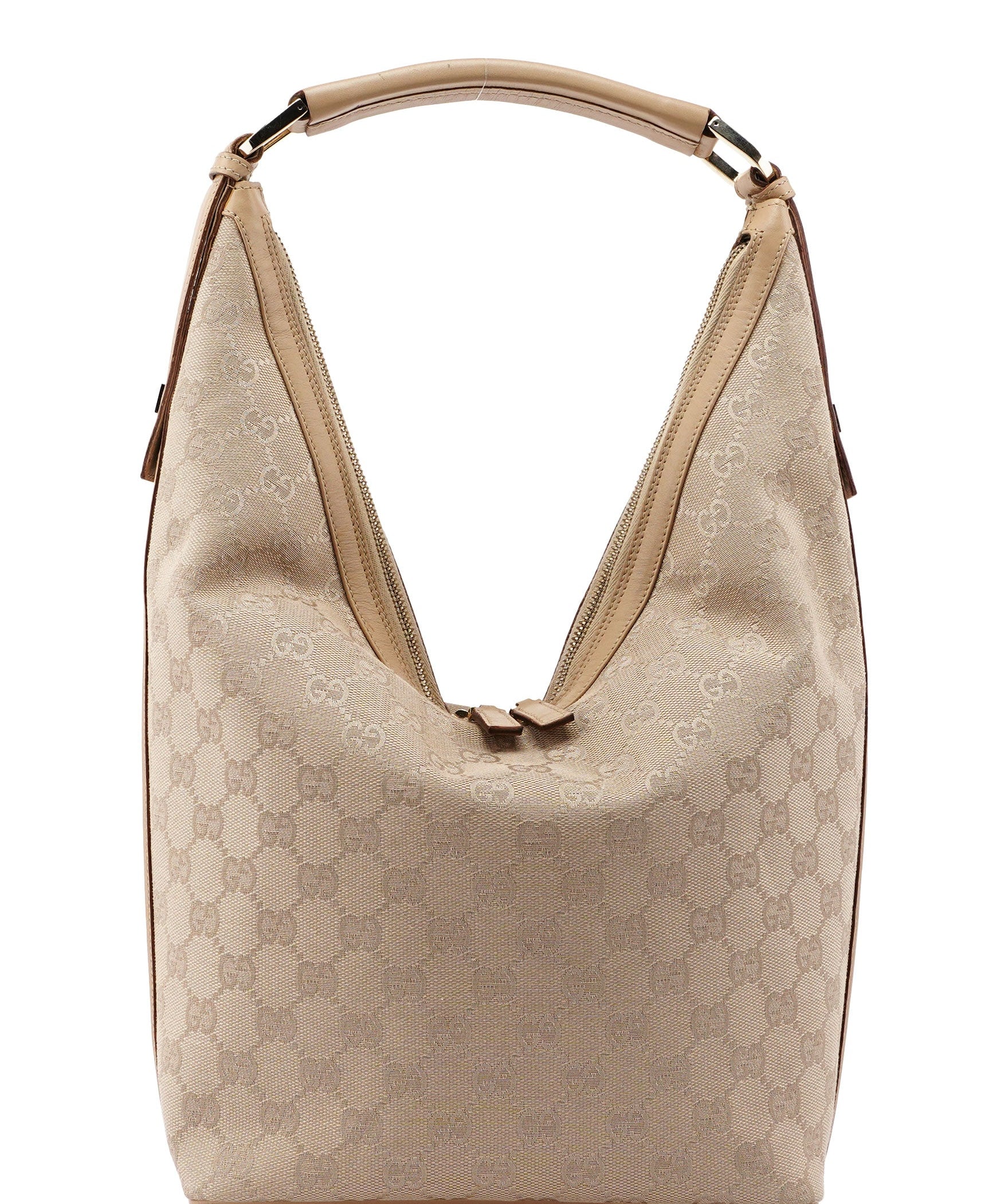 Gucci Beige GG V Hobo Shoulder Bag