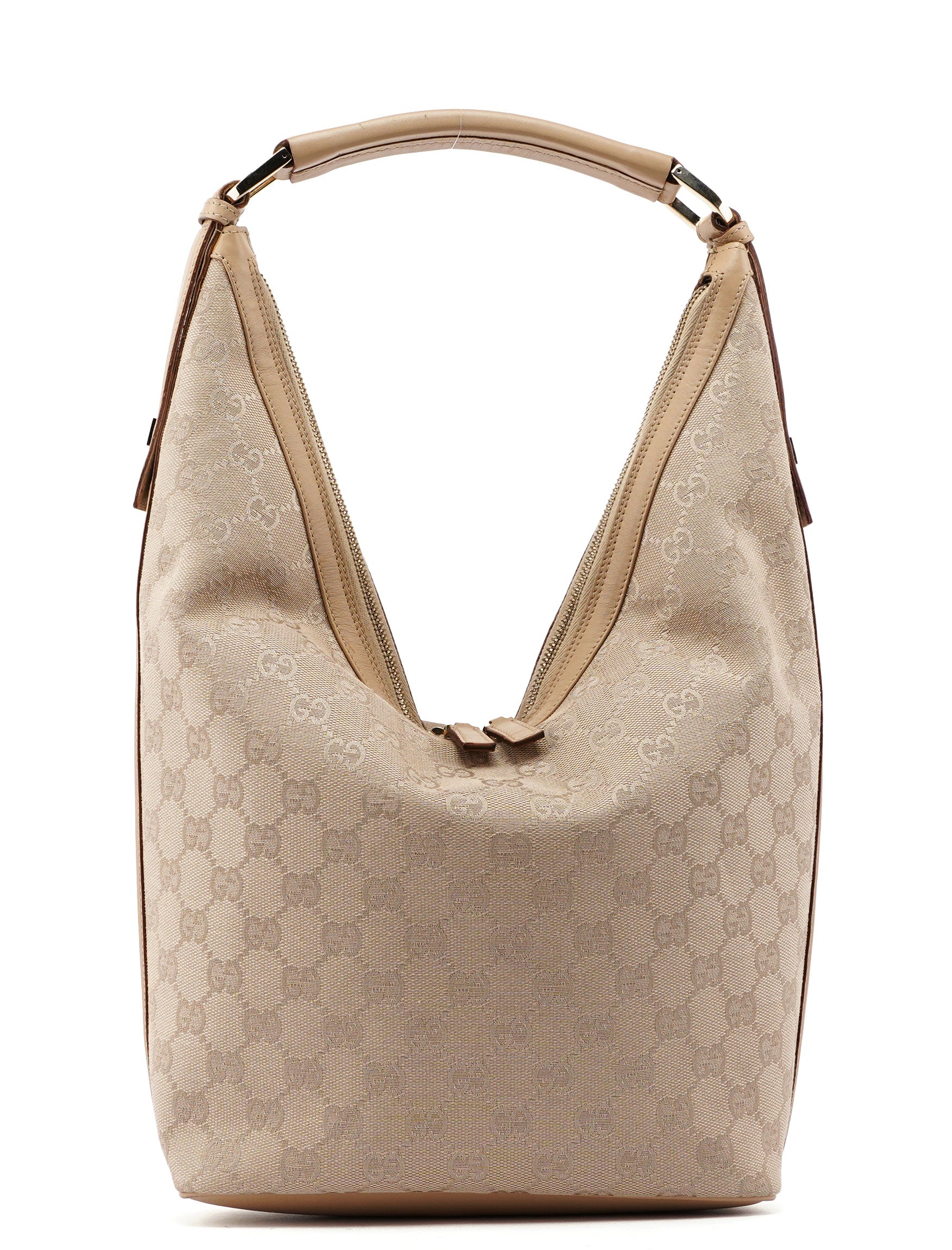 Gucci Beige GG V Hobo Shoulder Bag