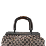 Gucci Beige GG Wood Handle Doctor Bag
