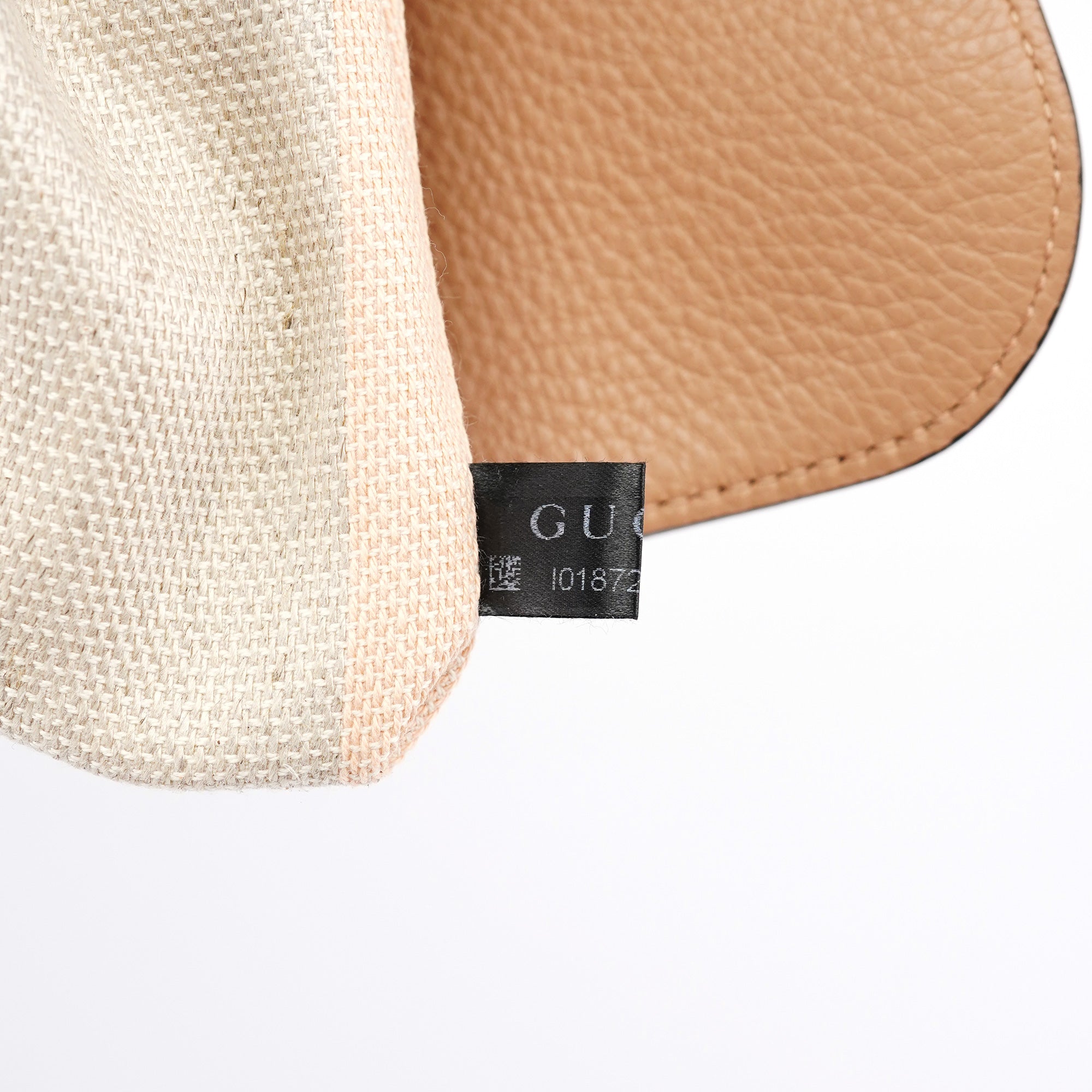 Gucci Sac deux portés Bamboo Turnlock en cuir beige