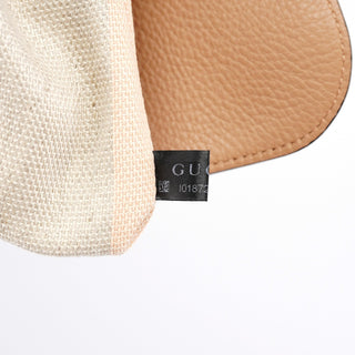 Gucci Beige Leather Bamboo Turnlock 2-Way Bag