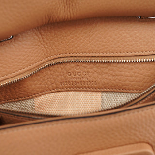 Gucci Beige Leather Bamboo Turnlock 2-Way Bag