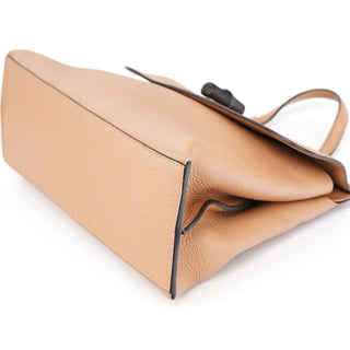 Gucci Beige Leather Bamboo Turnlock 2-Way Bag
