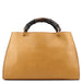 Gucci Beige Leather Dual Handle Bamboo Tote