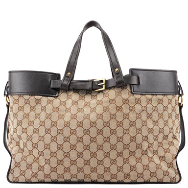 Gucci Beige Leather GG Large Tote