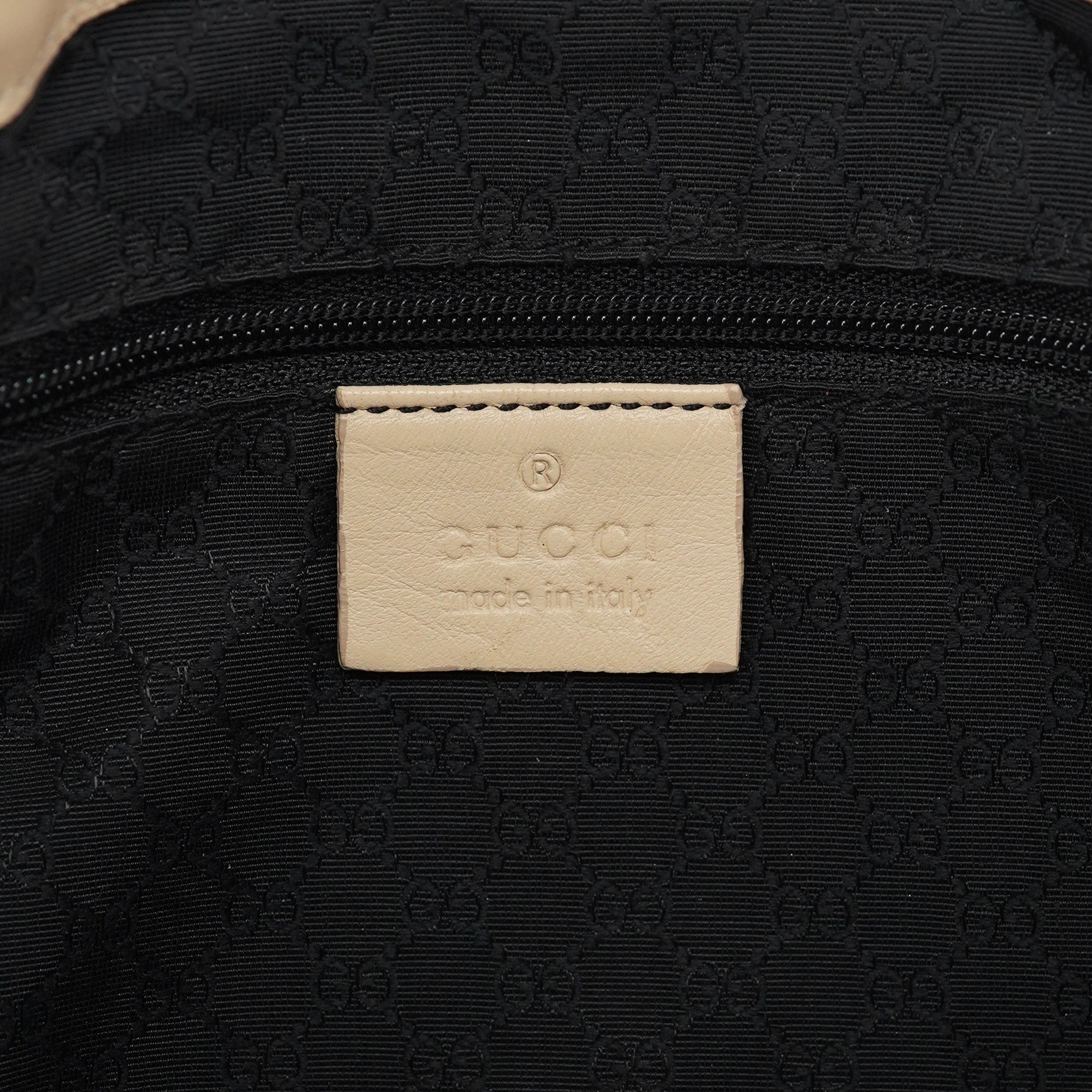 Gucci Beige Leather Tassel Tote Bag