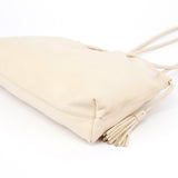 Gucci Beige Leather Tassel Tote Bag
