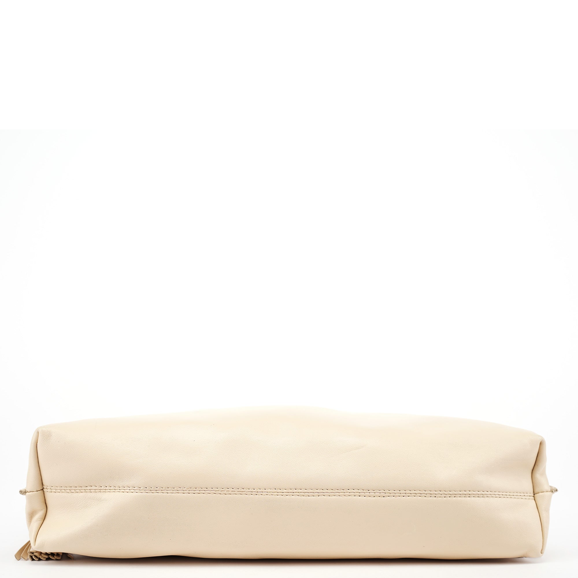 Gucci Beige Leather Tassel Tote Bag